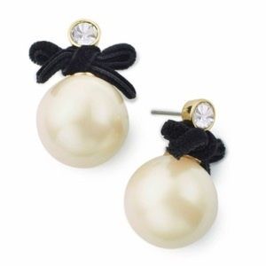 NEW KATE SPADE 14k gold plated pearl earrings